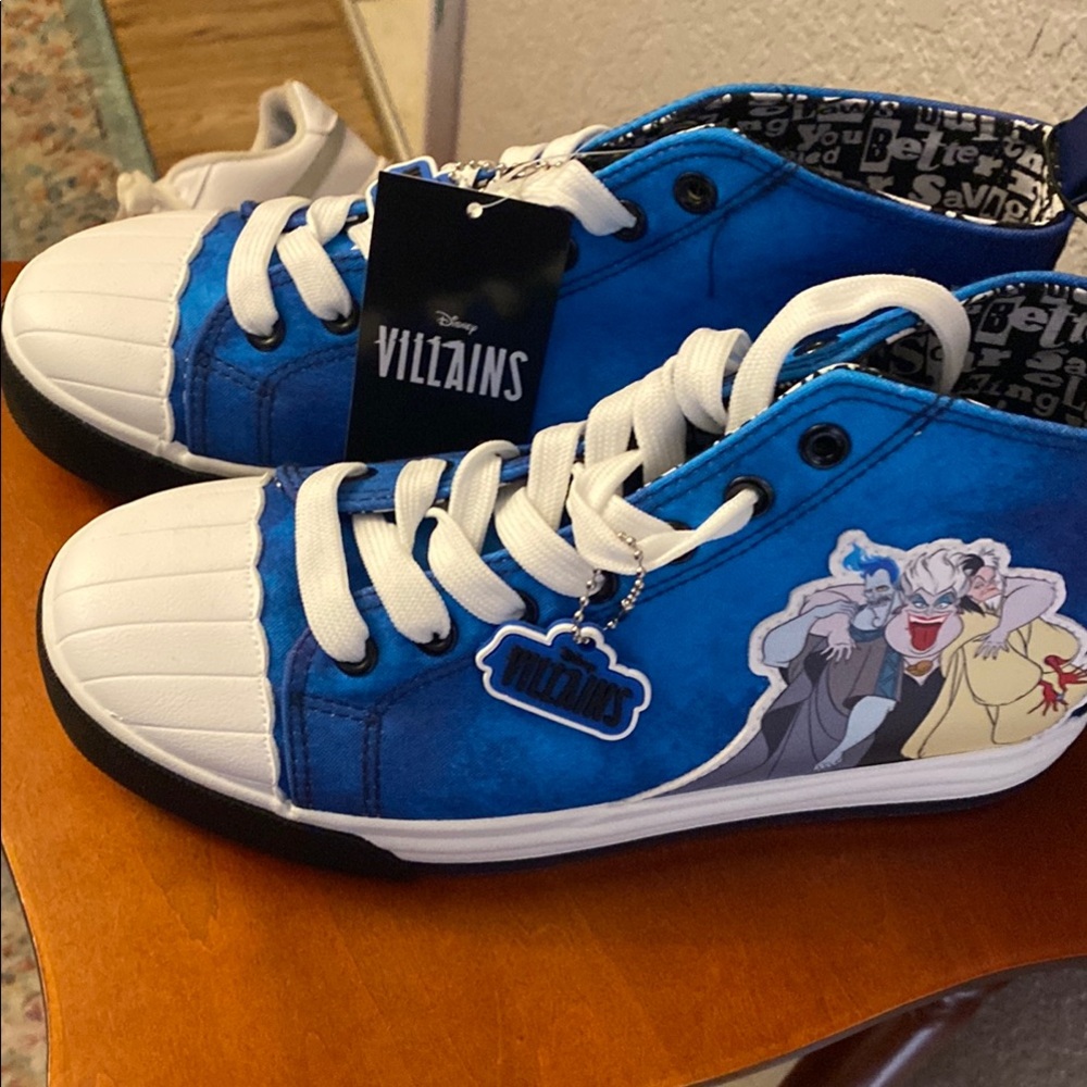 Disney Blue and White High-Top Sneakers - Picture 2 of 14